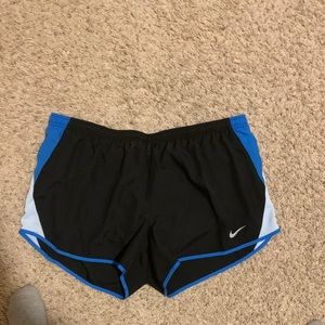 Black, White, and Blue Nike Shorts!